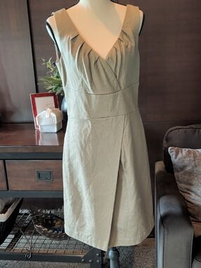 Cynthia Rowley Beige Textured Midi Dress